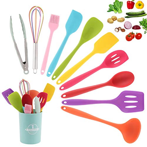 11Pcs Silicone Kitchen Cooking Utensils Set Baking Tools Non-Stick Spatula spoon 11Pcs Silicone Kitchen Cooking Utensils Set Baking Tools Non-Stick Spatula spoon